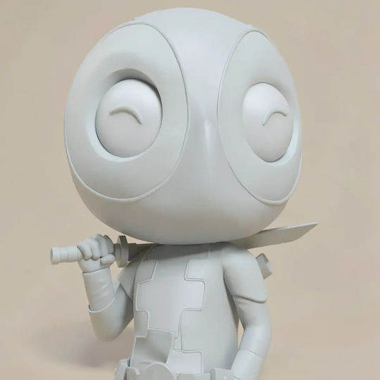 Unpainted 3D Figure Chibi Deadpool Sword Files Painting Diy Gift Colors 20 Cm 1:8