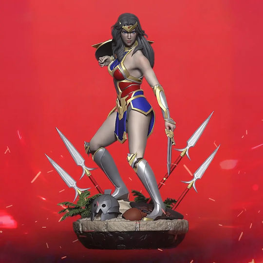 Unpainted 3D Figur Wonder Woman Warrior 1 6 3D Bemalung Diy Geschenk Farben 20 Cm 1:8