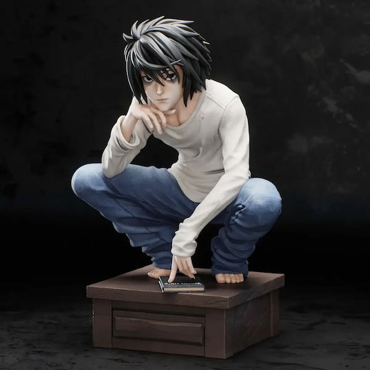 Unpainted 3D Figure L Death Note Sitting Sculptures 3D Printing Painting DIY Gift Colors 15.2 Cm 1:12
