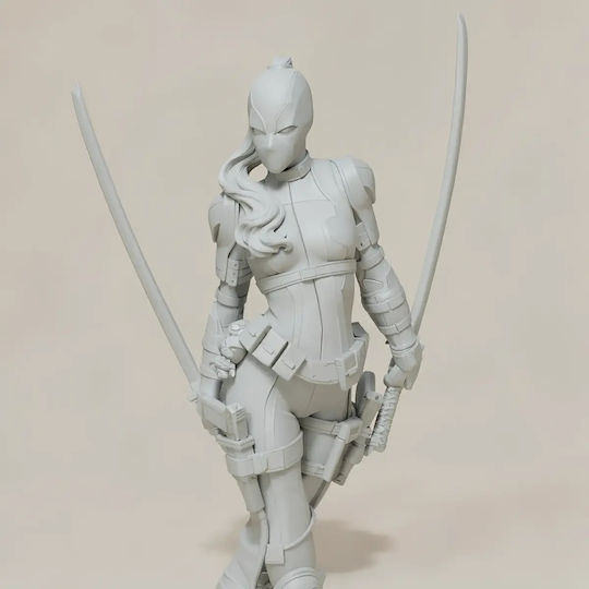 Unpainted 3D Figure Lady Deadpool From Movie Digital Painting DIY Gift Colors 30 Cm 1:6