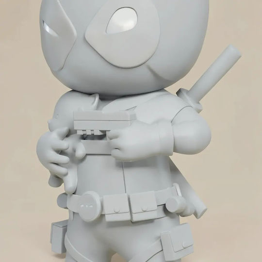 Unpainted 3D Figure Deadpool Chibi Gun Files Painting Diy Gift Colors 15.2 Cm 1:12
