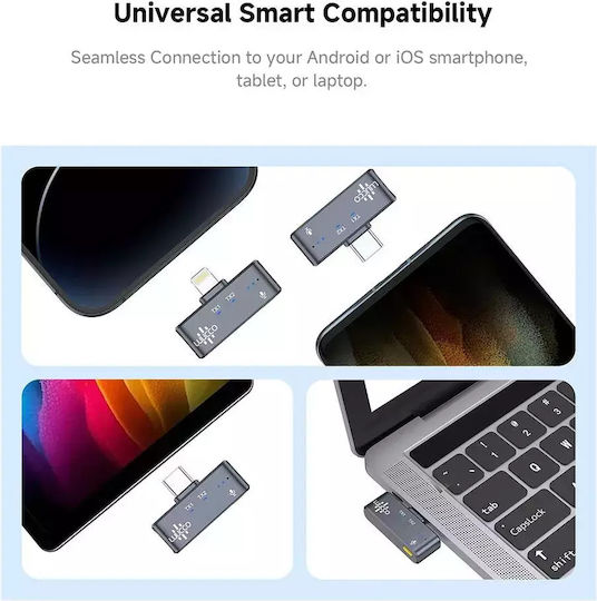 Luucco MiniPods K2 Set Microfon Wireless de Rever, Clip On pentru Cameră în Culoare Albă
