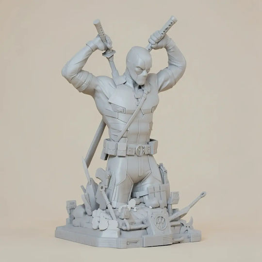 Άβαφη 3d Φιγούρα Deadpool 2024 Bust Βάψιμο Diy Δώρο Χρώματα 30 Cm 1:6