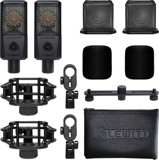 Lewitt LCT 440 Pure Pair Σετ Πυκνωτικό Μικρόφωνο Shock Mounted για Φωνητικά