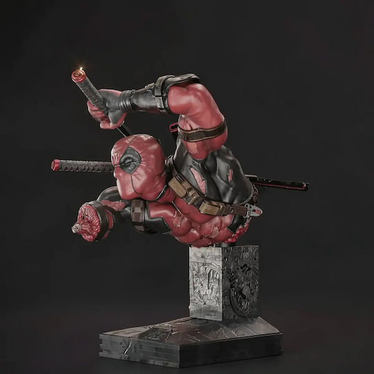 Unpainted 3D Figure Deadpool In Battle Bust Painting DIY Gift Colors 15.2 Cm 1:12