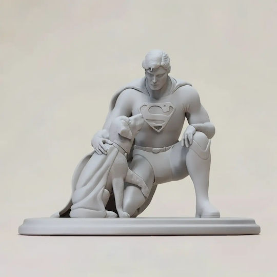 Άβαφη 3D Фигура Superman Dog Krypton 3D Модел Боядисване DIY Подарък Цветове 20 см 1:8