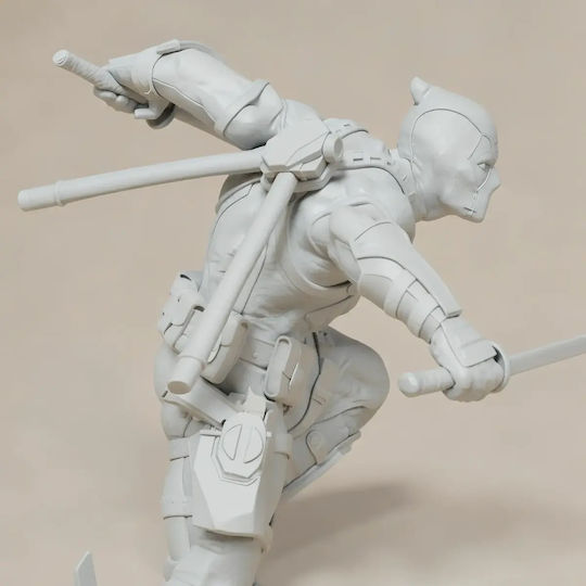 Unpainted 3D Figure Deadpool Posing Battle Digital Painting DIY Gift Colors 15.2 Cm 1:12