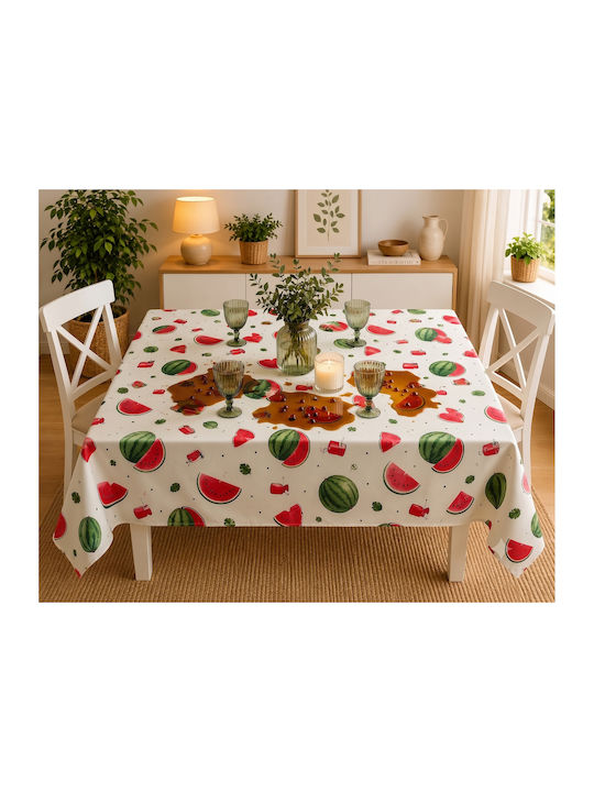 Τραπεζομάντηλο Αλέκιαστο Σετ Watermelon 120x160εκ.