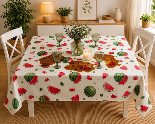 Σετ Τραπεζομάντηλο Αλέκιαστο Watermelon 120x160εκ.