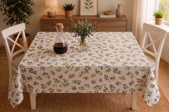 Față De Masă Cu Dantelă Rezistent La Pete Set Lace Măsliniu 120x160cm