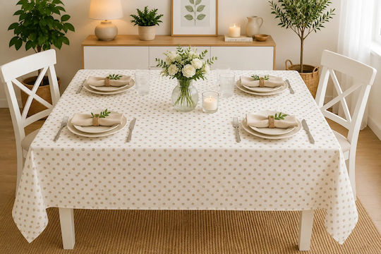 Stain Resistant Tablecloth Set Heirloom 140x180cm