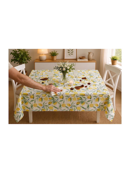 Τραπεζομάντηλο Αλέκιαστο Σετ Big Lemon 140x180εκ.