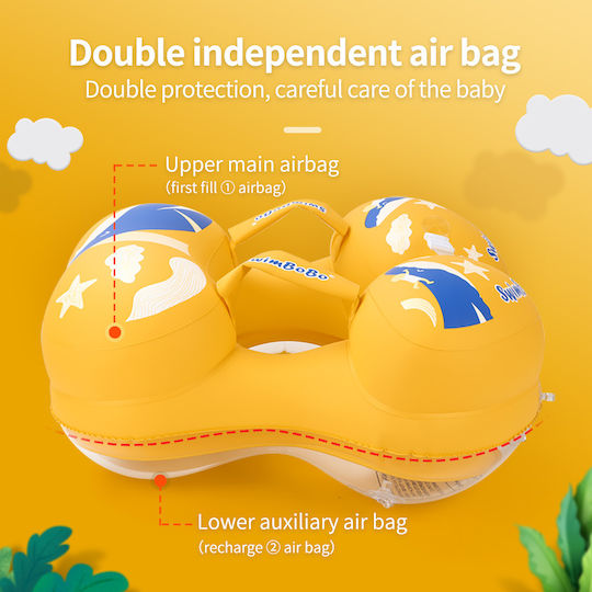 bebeLOGIC Σωσίβιο Swimtrainer με Σκίαστρο Κίτρινο