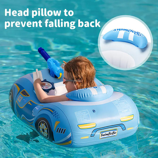 bebeLOGIC Schwimmtrainer mit Sonnenschutz Blau