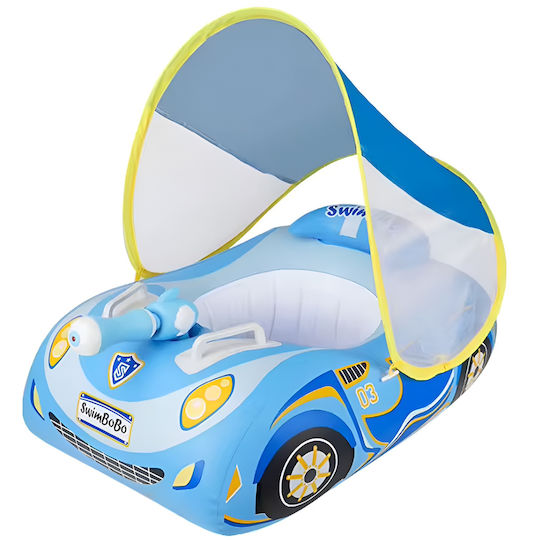 bebeLOGIC Schwimmtrainer mit Sonnenschutz Blau