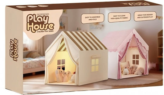 ikonka Play Tent Little House Beige for 3 Years and Up
