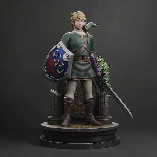 Άβαφη 3d Sammelbare Figur Link Stand Auf Basis 129mm Bemalen Diy Geschenk Farben 30 Cm 1:6