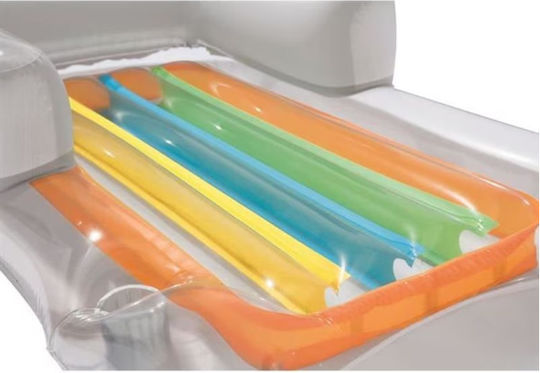 Saltea Gonflabilă Pentru Piscină Șezlong 150x77 Cm Suport Pahare Gri