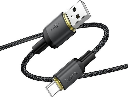Hoco Кабел USB-C мъжки - USB-A Черен 1m