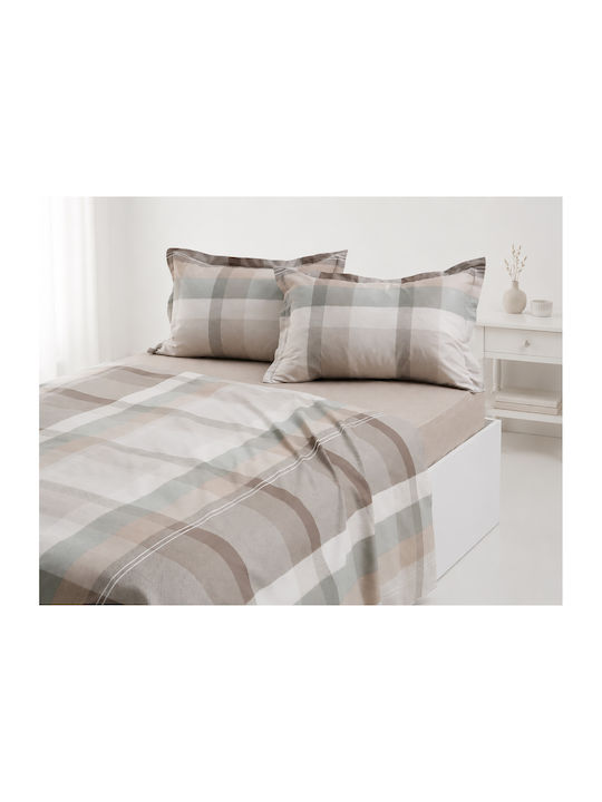 Silk Fashion Super-Double Bed Sheet Set With 2 Pillowcases With Rubber Hugger 160x200+35cm Cotton (3 Pieces)