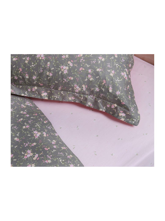 Silk Fashion Bed Sheet Set With 2 Pillowcases Super-Double With Rubber Hugger 160x200+35cm Whisper 3 Pieces