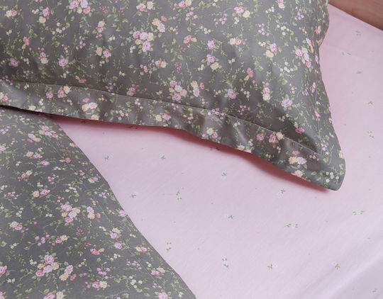 Silk Fashion Bed Sheet Set With 2 Pillowcases Super-Double With Rubber Hugger 160x200+35cm Whisper 3 Pieces