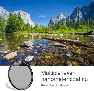 K&F Concept CPL Filter 55mm Diameter with HMC Coating (Multi-Coated) for Camera Lenses