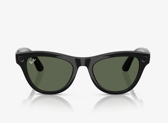 Ray-Ban Ochelari Inteligenți Ray-Ban Meta Skyler Lucios Wi-fi 6 Bluetooth Cameră Înregistrare Video Asistent Vocal 32 GB Flash Ramă Completă Lentile G-15 Verzi Negru Verde