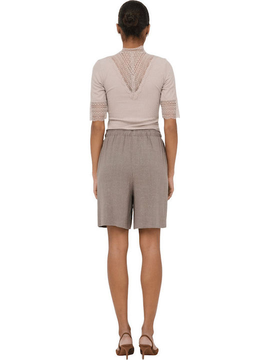 Only Siesta Damen Bermuda Leinen Braun