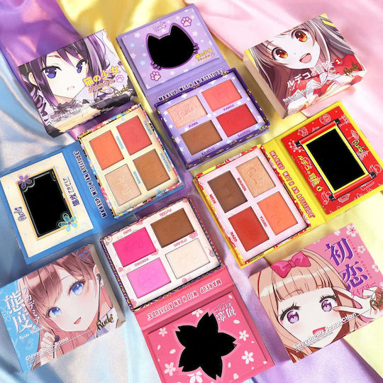 Rude Cosmetics Manga Collection Paletă Cu Fard Obraz Sweetheart Sawa-chan 11.2gr