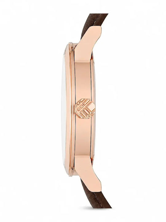 Burberry Ceas bărbătesc 38mm cu baterie și curea din piele neagră