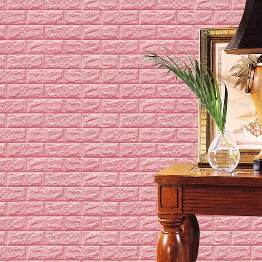 3D Wall Panels from Plastic Adhesive Red 77x77x1.2cm