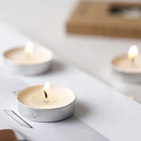 Tealights Candles In White Colour Up To 4 Hours Duration 50 Pieces