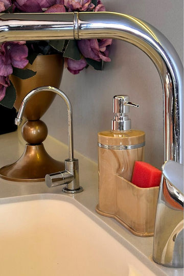 SteweHome Dispenser Κουζίνας Πλαστικό με Θήκη για Σφουγγάρι Μπεζ