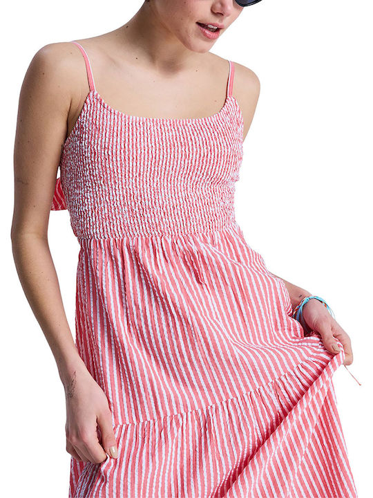 Glow Summer Maxi T-Shirt Dress with Ruffles Tropical Glow