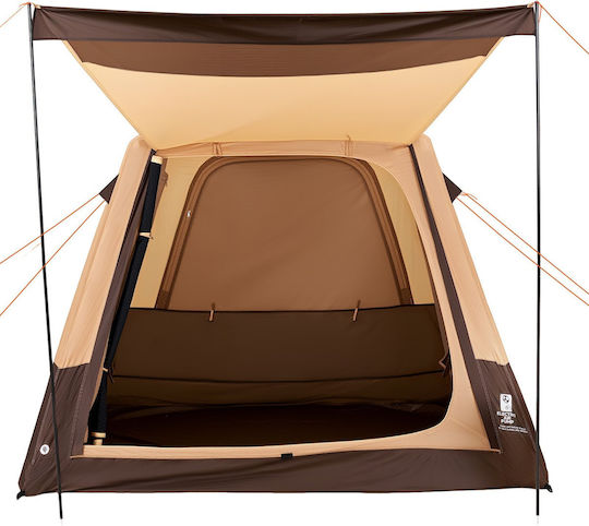 Vevor Automatic Camping Tent Inflatable Storage Beige with Double Cloth 3 Seasons for 4 People 229x229x177cm