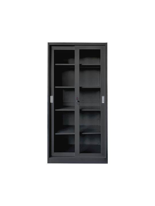 Bookcase Black 90x40x185cm