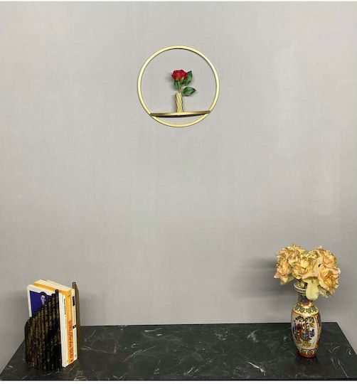 SteweHome Gold Wreath Made of Metal 30x30cm