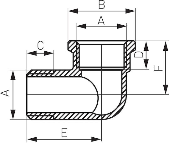 Ferro Kollektör aus Messing 1-2" Gw-gz Gelb