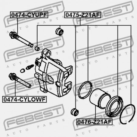 Front Brake Caliper Piston Mitsubishi Colt Colt Plus Z20 2002.10 Jpn Mr493152