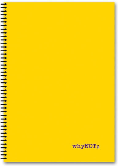 WhyNote Spiral Ruled A4 4 Subjects Notebook Colors (Miscellaneous Designs)