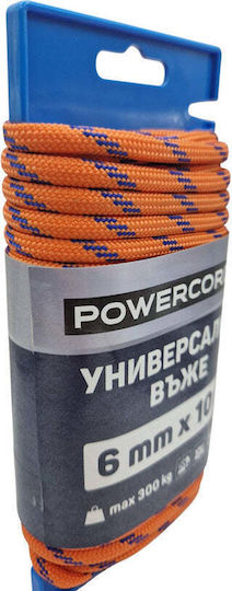 Universal Rope Powercord 6 Mm 10 M Orange