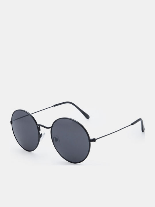 Luigi Black Sunglasses With Metallic Frame Luigi Black Sunglasses With Metallic Frame