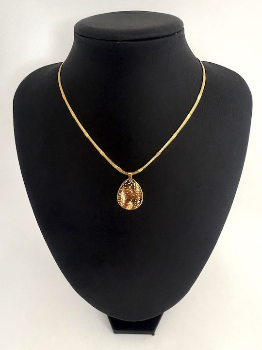 Dorian Gray Snake Design Necklace Made of Gold Plated Steel Grey
