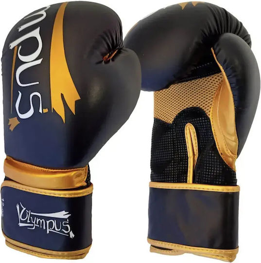 Olympus Sport 401017.10oz.Red.Black Boxing Gloves from Synthetic Leather for Competition Red