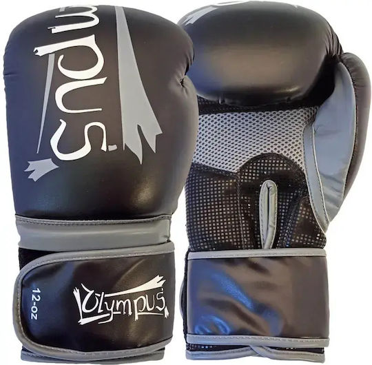 Olympus Sport 401017.10oz.Red.Black Boxing Gloves from Synthetic Leather for Competition Red