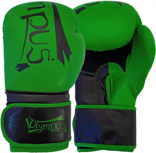 Olympus Sport 401017.10oz.Red.Black Boxing Gloves from Synthetic Leather for Competition Red