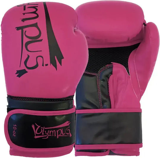 Olympus Sport 401017.10oz.Red.Black Boxing Gloves from Synthetic Leather for Competition Red