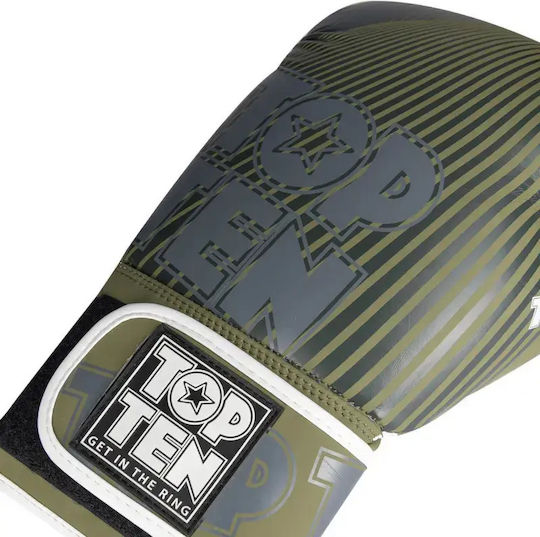 Top Ten 22195 10oz Green Boxing Gloves Competition Green