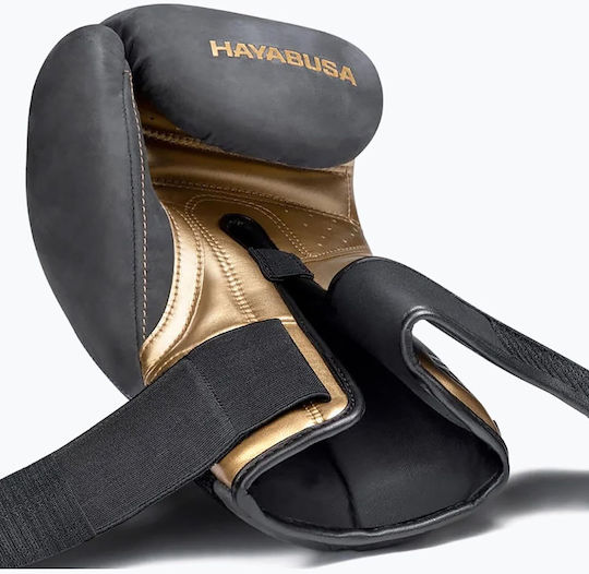 Hayabusa Γάντια Πυγμαχίας Δερμάτινα για Αγώνα Μαύρα